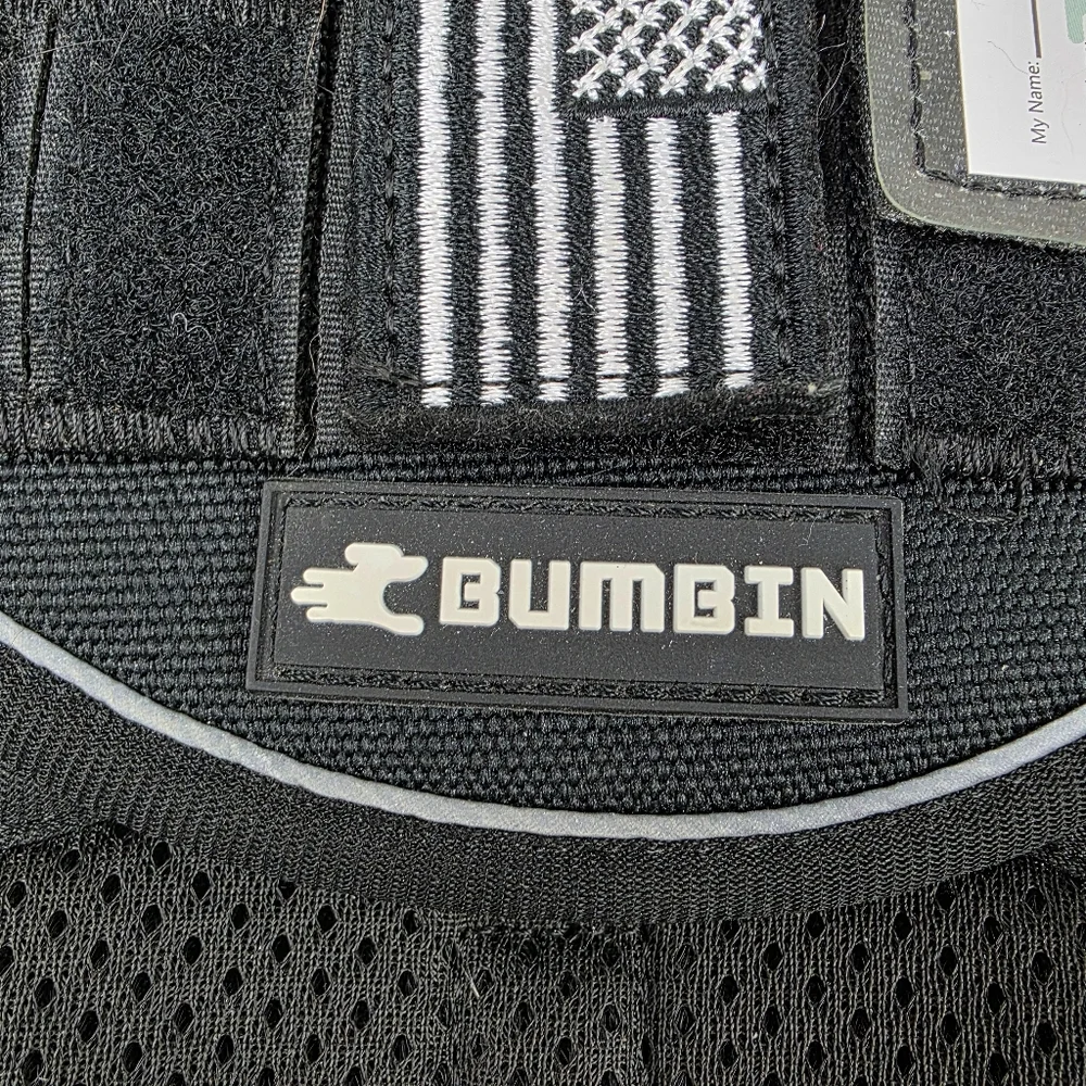 Bumbin Tactical No-Pull Black Dog Harness Size Small